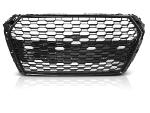 Calandre Avant pour Audi A4 B9 de 2015 a 2019 Look Sport Noir brillant