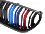 Grille de calandre avant BMW Serie 6 F12 / F13 de 2011 a 2018 Noir brillant + Tricolore