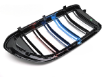 Grille de calandre avant BMW Serie 6 G32 de 2017 a 2020 Noir brillant + Tricolore