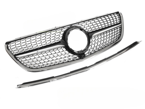 Grille calandre Mercedes Classe V W447 de 2014 a 2019 Noir Brillant Chrome