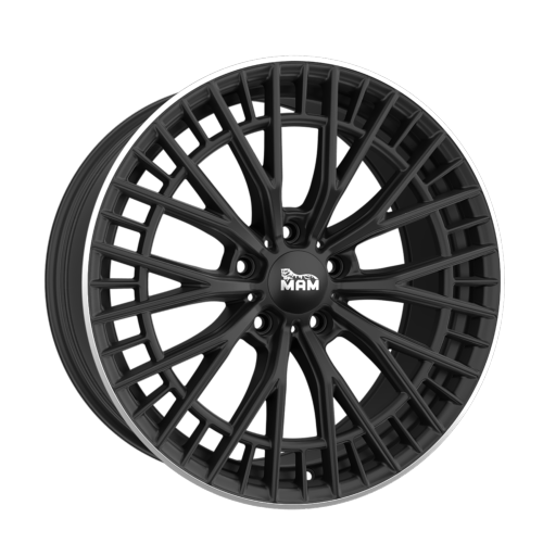 Jante Mam GT2 19x8.5 ET45 5/112 Matt Black Lip Polish