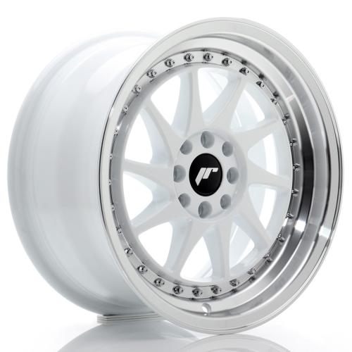 Jante JR Wheels JR26 16x8 ET25 - 4x100/4x108 - White Machined lip