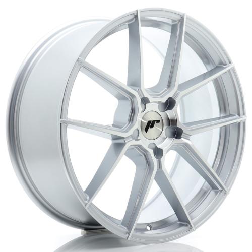 Jante JR Wheels JR30 20x8 ET20-40 - 5 trous sur mesure - Silver machined face