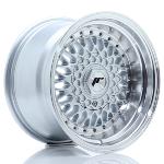 Jante JAPAN RACING JR9 15" x 9" 4x108 4x100 ET 10 Silver w/Machined Lip+Silver Rivets