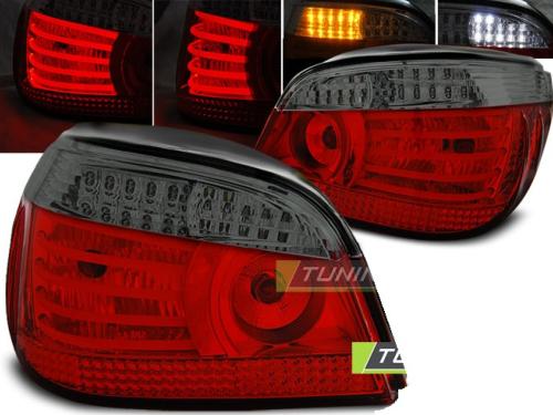 Paire de feux arriere BMW serie 5 E60 Berline 03-07 LED rouge fume