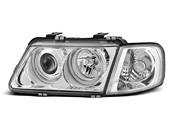 Paire de feux phares Audi A3 8L de 1996 a 2000 angel eyes chrome