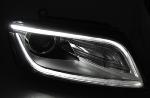 Paire de feux phares Audi Q5 de 2012 a 2017 Daylight led DRL chrome