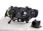 Paire de feux phares BMW X5 E53 de 1999 a 2003 xenon angel eyes led noir