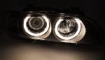 Paire de feux phares BMW serie 5 E39 LCI 00-03 angel eyes xenon noir