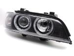 Paire de feux phares BMW serie 5 E39 LCI 00-03 angel eyes xenon noir