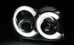 Paire de feux phares Jeep Grand Cherokee 05-08 LED LTI chrome