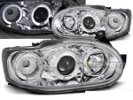 Paire de feux phares Ford Escort MK7 95-00 angel eyes chrome