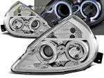 Paire de feux phares Ford Ka 96-08 angel eyes chrome