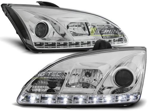 Paire de feux phares Ford Focus 04-08 Daylight chrome