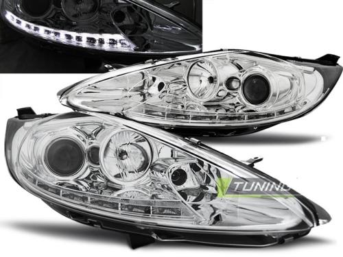 Paire de feux phares Ford Fiesta MK7 08-12 Daylight chrome