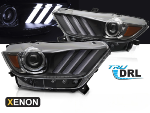 Paire de feux phares Ford Mustang de 2014 a 2017 XENON LED DRL Noir