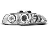 Paire de feux phares Honda Civic 91-95 2 et 3 portes angel eyes chrome