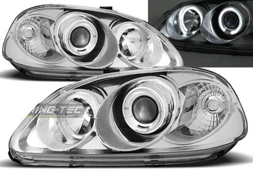 Paire de feux phares Honda Civic 95-99 angel eyes chrome