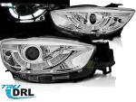 Paire de feux phares Mazda CX5 11-15 LED DRL chrome