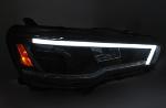 Paire de feux phares Mitsubishi Lancer 8 08-16 LED LTI cligno dyn -Noir