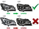 Paire de feux phares Opel Insignia 13-17 LED DRL noir