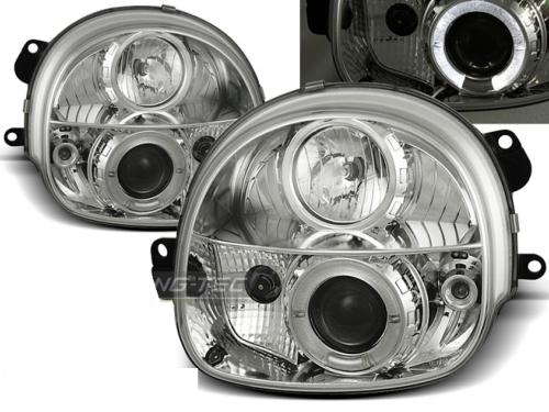 Paire de feux phares Renault Twingo 93-98 angel eyes chrome