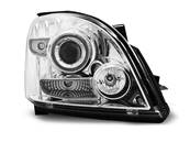 Paire de feux phares Toyota Land Cruiser 120 03-09 angel eyes CCFL chrome