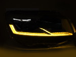 Paire de feux phares VW T6 de 2015 a 2019 FULL LED TRU DRL DYN Noir Chrome