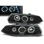 Paire de feux phares Rover 200 95-00 angel eyes noir