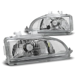 Paire de feux phares Honda Civic 2 et 3 portes 91-95 chrome