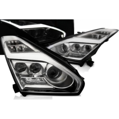 Paire de feux Phares Nissan GT-R 2008-2013 Full LED LTI chrome