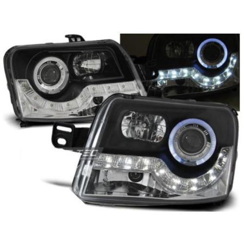 Paire de feux phares Fiat Panda 03-08 Daylight led noir
