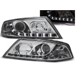 Paire de feux phares Skoda Octavia 04-08 Daylight led chrome