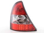 Paire de feux arrire Renault Clio B 2001 a 2004 Rouge Chrome Led