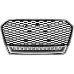 Grille Calandre en ABS Audi A6 C7 2015 a 2018 Look RS Noir/Chrome PDC