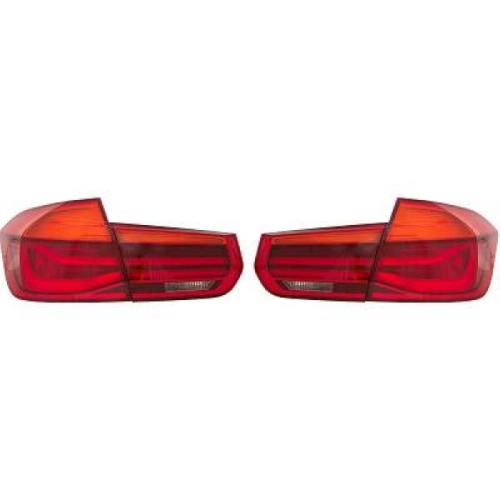 Paire de feux arriere BMW Serie 3 F30 2011-2019 Led LTI Rouge