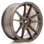 Jante JR Wheels JR21 17x8 ET20-35 - 5 Trous sur mesure- Matt Bronze