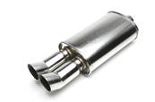 Silencieux arrière sport universel inox TA Technix 2 x76mm DTM
