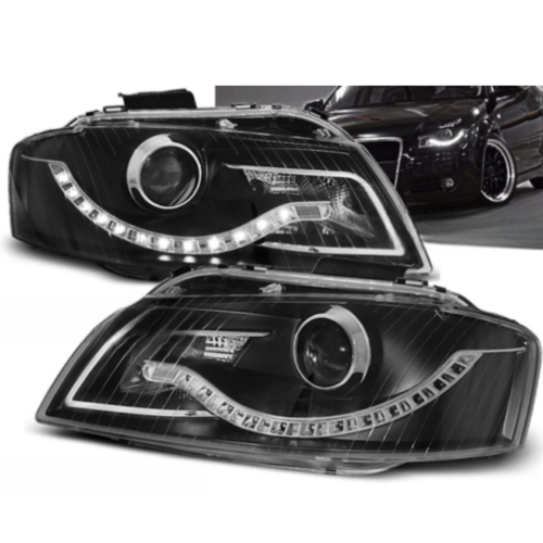 Paire de feux phares Audi A3 8P de 2003 a 2008 Daylight led noir