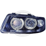 Paire de Phares Angel Eyes Audi A3 8L 2000 a 2003 Noir
