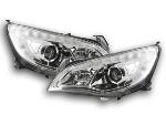 Paire de feux phares Daylight Led Opel Astra J 5 Portes 09-12 chrome