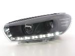 Paire de feux phares Daylight Led DRL VW Scirocco 3 13 08-14 Noir