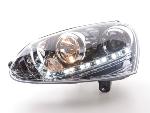 Paire de feux phares Daylight led DRL VW Golf 5 de 2003 a 2008 chrome