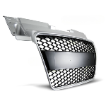 Grille de calandre pour Audi TT 8J de 2006 a 2014 Argent noir Sport Style