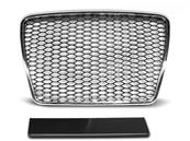 Calandre pour Audi A6 C6 09-11 look Sport chrome noir