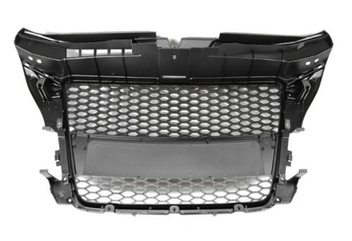 Grille De Calandre Noire Brillante Look Sport Pour Audi A3 8P (2008-2012) - Shop Import