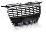 Calandre pour Audi A3 8P de 2005 a 2008 Look Sport Chrome et Noir