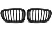 Paire grilles calandre BMW serie 1 F20 / F21 11-14 noir mat