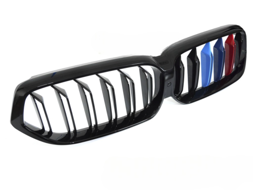 Grille de calandre avant BMW Serie 6 G32LCI de 2020 a 2023 Noir brillant + Tricolore