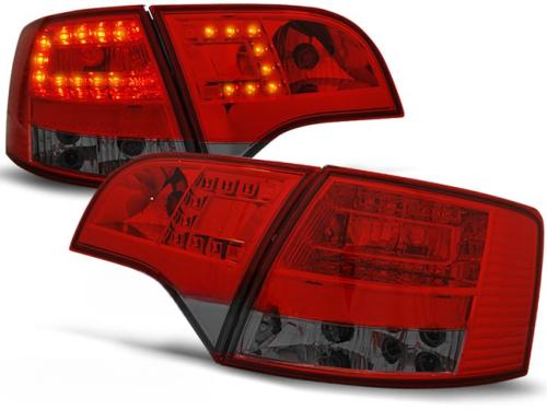 Paire de feux arriere Audi A4 B7 break de 11/2004 a 03/2008 LED rouge fume